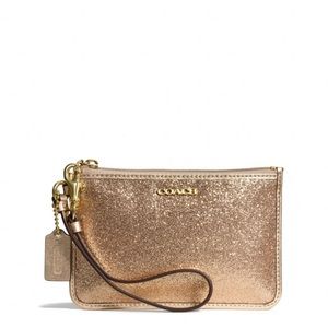 Coach Gold Glitter Wristlet